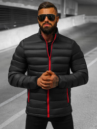 Ανδρικό μπουφάν μαύρο/2 OZONEE JB/JP1111