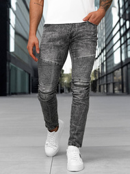 Ανδρικό τζιν παντελόνι mαύρος OZONEE NB/MP0069NZ