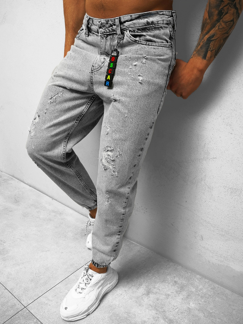 Ανδρικό παντελόνι jogger Γκρί OZONEE DO/6108