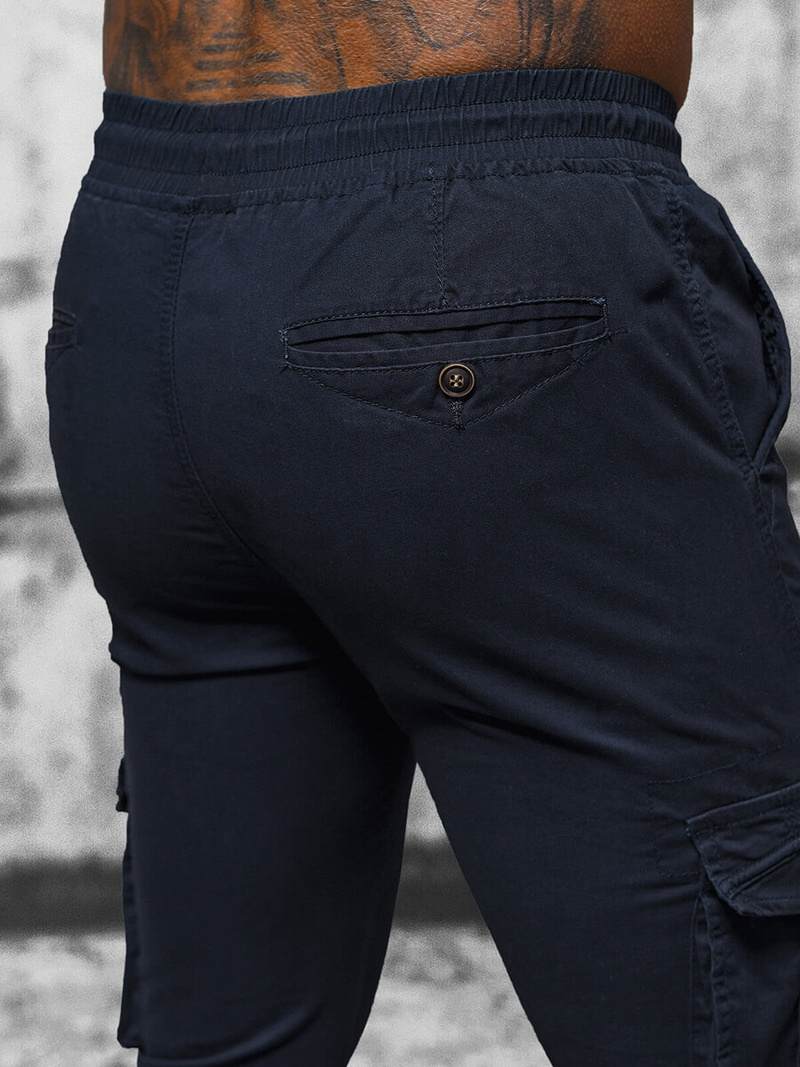 Ανδρικό παντελόνι chino jogger ναυτικό μπλε OZONEE NB/MP0201BS