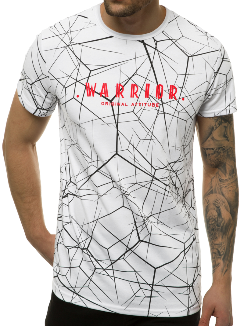 Ανδρικό μπλουζάκι λευκό OZONEE JS/SS10935