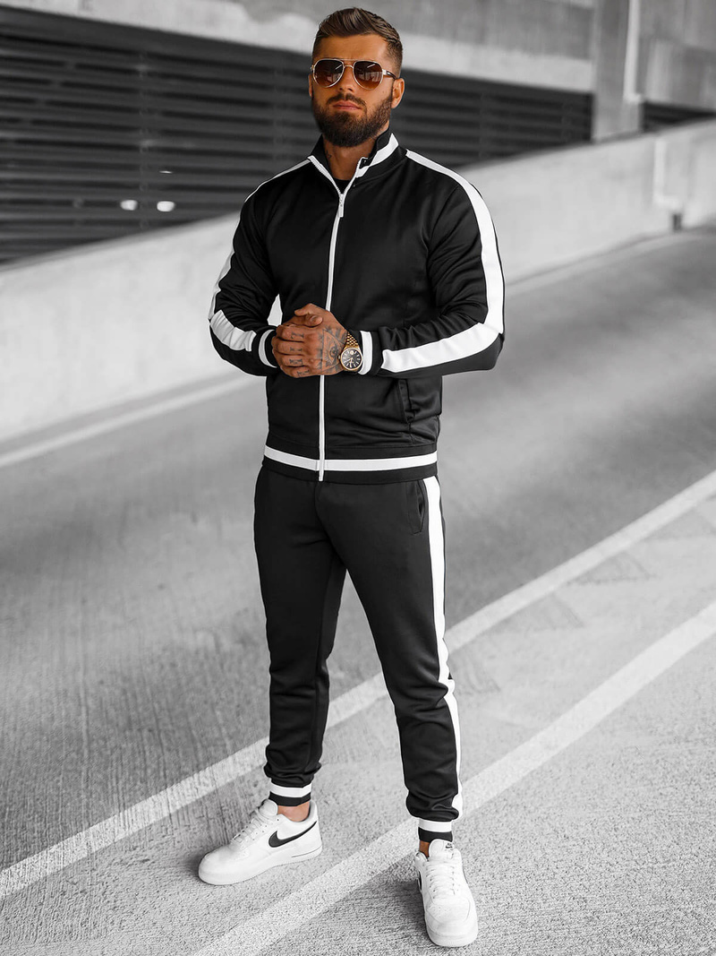 Ανδρικό σετ φόρμας μαύρο OZONEE JS/8C99/3Z