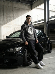 Ανδρικό Φούτερ με Κουκούλα γραφίτη OZONEE JS/65B3909/5Z