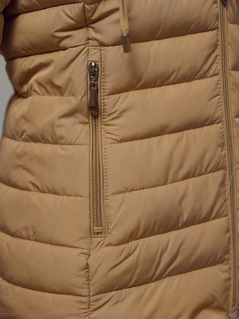 Γυναικείο μπουφάν Σκούρο μπεζ OZONEE JS/16M9103/84