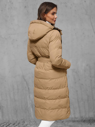 Γυναικείο μπουφάν kαμήλα OZONEE JS/5M3178/84