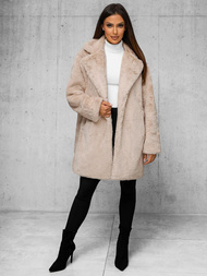 Γυναικείο μπουφάν μπεζ OZONEE JS/11Z8168Z