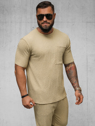 Ανδρικό μπλουζάκι kαμήλα OZONEE O/Y960T