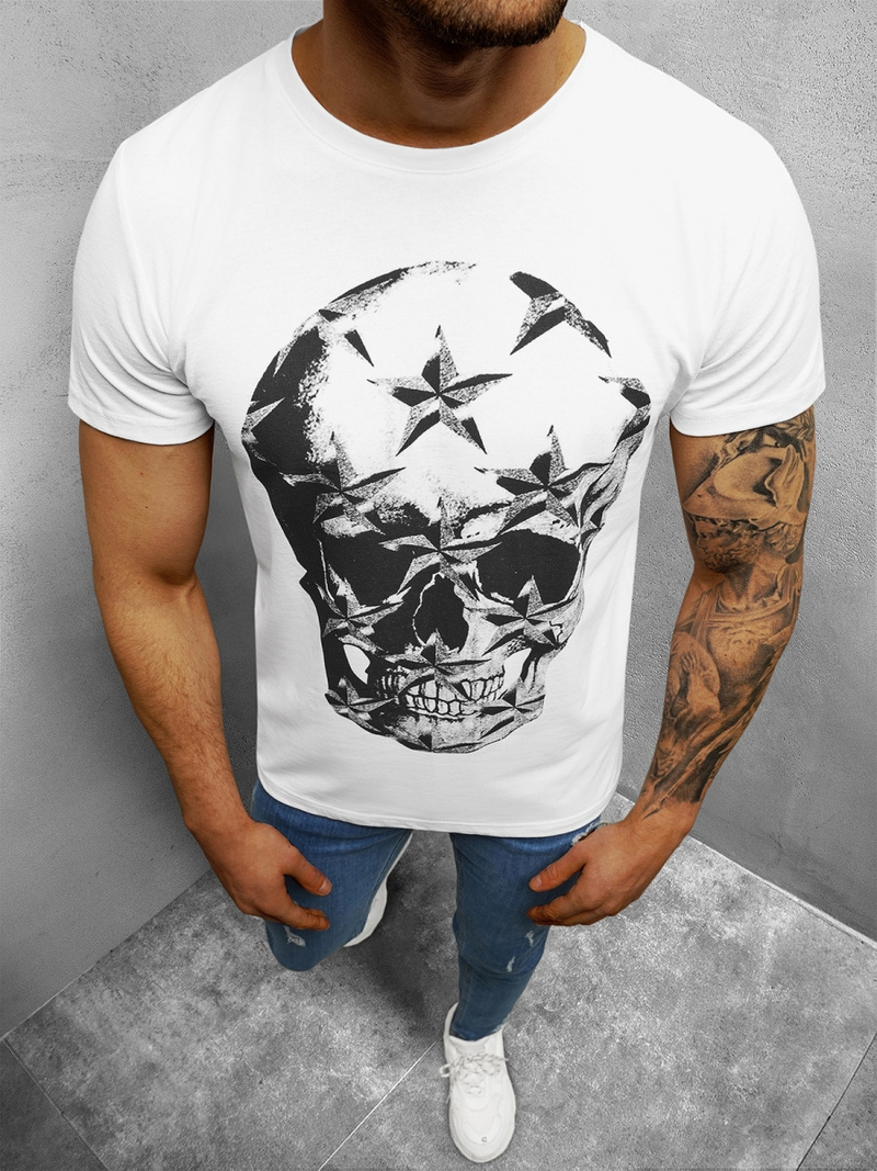 Ανδρικό μπλουζάκι λευκό OZONEE O/1296