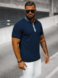 Ανδρική μπλούζα polo ναυτικό μπλε OZONEE O/DA803