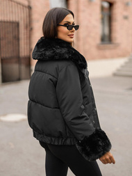Γυναικείο χειμερινό μπουφάν μαύρο OZONEE O/H833