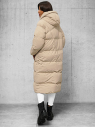 Γυναικείο μπουφάν μπεζ OZONEE JS/5M3163/62Z