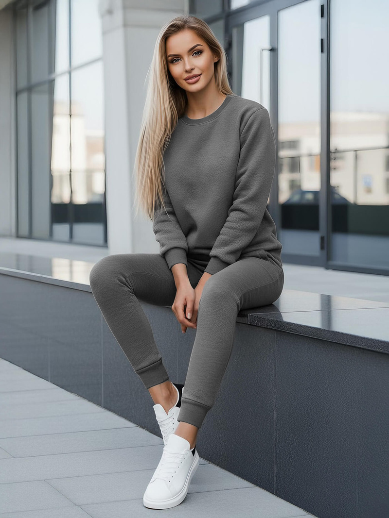 Γυναικείο σετ φόρμας δύο κομματιών γραφίτη OZONEE JS/CKW01