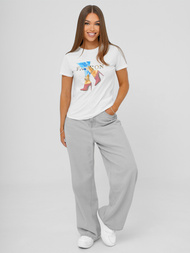 Γυναικείο μπλουζάκι λευκό OZONEE JS/96T690/1