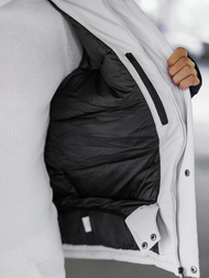 Ανδρικό χειμερινό μπουφάν ανοιχτό-γκρι OZONEE JS/91M9906/280