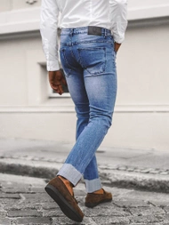 Ανδρικό τζιν παντελόνι mπλε OZONEE NB/MP0126B