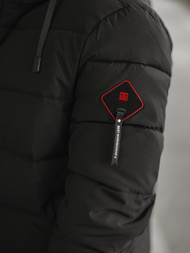 Ανδρικό χειμερινό μπουφάν mαύρος OZONEE JS/31M5031/392Z