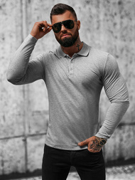 Ανδρικό μπλουζάκι με μακριά μανίκια Γκρί OZONEE O/B263