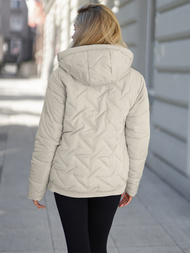 Γυναικείο μπουφάν μπεζ OZONEE JS/16M9300/280