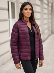 Γυναικείο μπουφάν μπορντό OZONEE JS/11Z8170