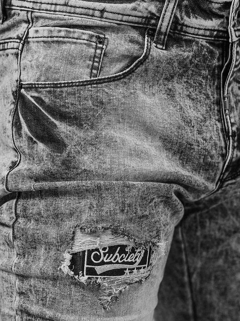 Ανδρικό τζιν παντελόνι mαύρος OZONEE NB/MP0162N