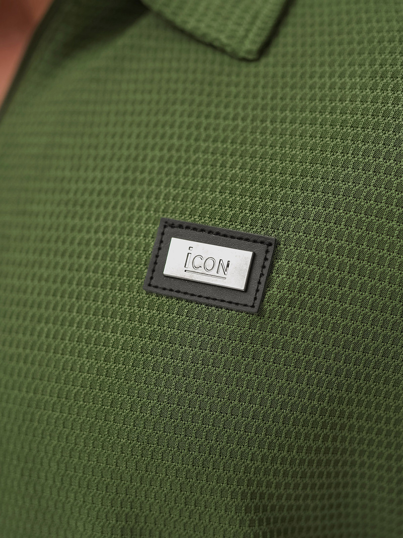 Ανδρική μπλούζα polo χακί OZONEE O/YN2/593