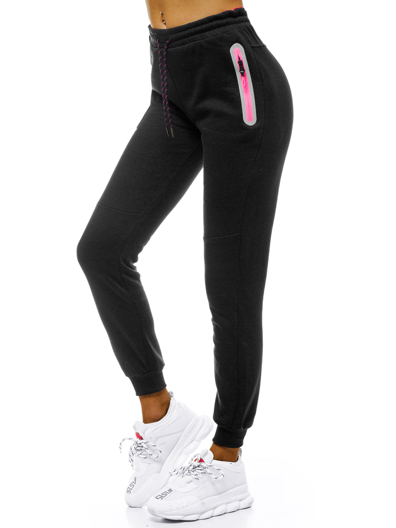 Γυναικείο παντελόνι φόρμας μαύρο OZONEE JS/KSW5006