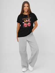 Γυναικείο μπλουζάκι μαύρο OZONEE JS/95T2568/3