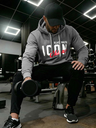 Ανδρικό Φούτερ με Κουκούλα γραφίτη OZONEE JS/8B1736/5