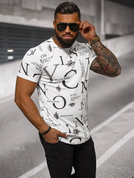 Ανδρικό μπλουζάκι λευκό OZONEE O/T6482