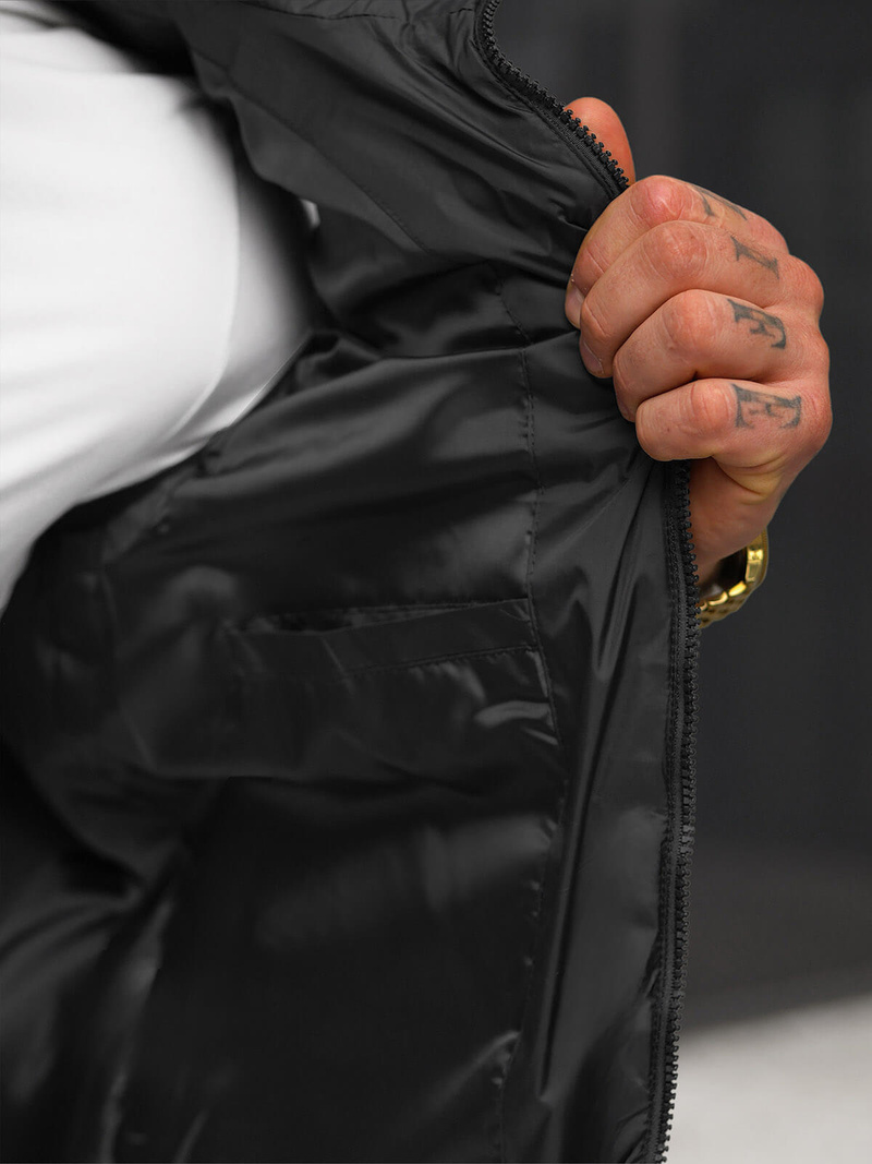 Ανδρικό αμάνικο μπουφάν μαύρο OZONEE JS/31M5065/392