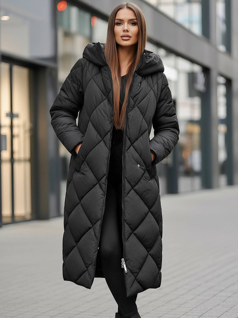 Γυναικείο μπουφάν μαύρο OZONEE JS/5M3173/392Z