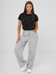 Γυναικείο μπλουζάκι μαύρο OZONEE JS/YJ77841