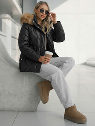 Γυναικείο μπουφάν μαύρο OZONEE O/5M3226/392Z