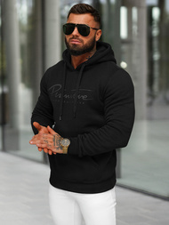 Ανδρικό Φούτερ με Κουκούλα μαύρο OZONEE JS/8B1352/3