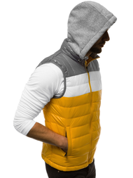 Ανδρικό αμάνικο μπουφάν κίτρινο OZONEE N/6105