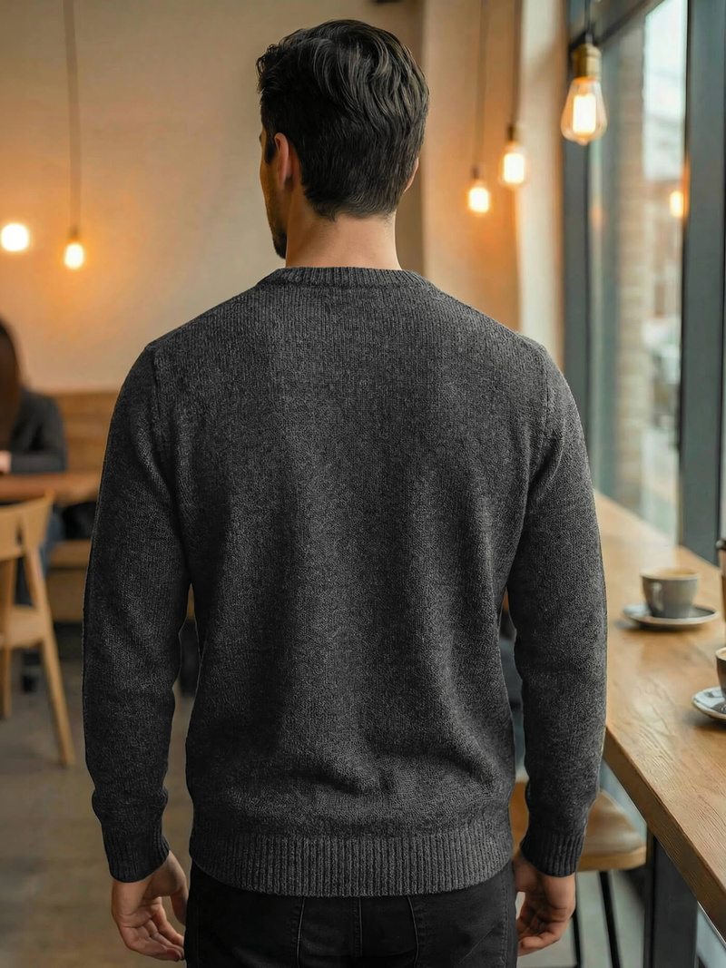 Ανδρικό πουλόβερ Γραφίτης OZONEE JS/59B3607/5