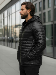 Ανδρικό μπουφάν mαύρος OZONEE JS/16M9328/392BZ