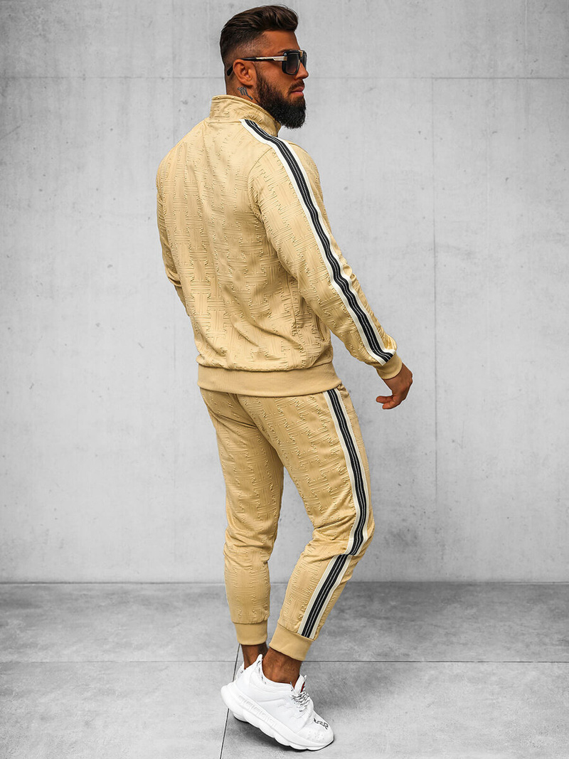 Ανδρικό σετ φόρμας mπεζ OZONEE O/3C101/2