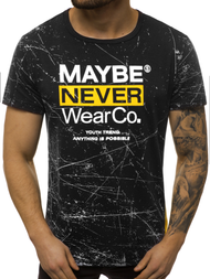 Ανδρικό μπλουζάκι μαύρο OZONEE JS/SS10915