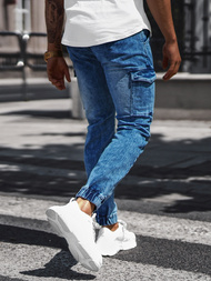 Ανδρικό παντελόνι jogger mπλε OZONEE NB/MP0058B