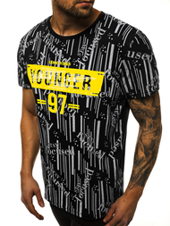 Ανδρικό μπλουζάκι μαύρο OZONEE JS/KS1993