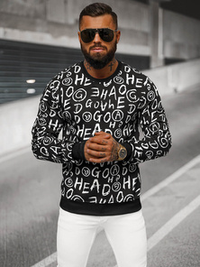 Ανδρικό Φούτερ Mαύρος OZONEE JS/8B1221/3