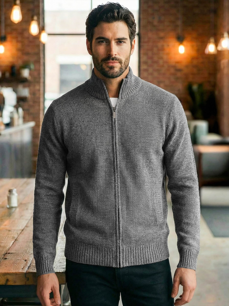 Ανδρικό πουλόβερ Γραφίτης OZONEE JS/59B3611/5