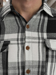 Ανδρικό πουκάμισο μαύρο άσπρο OZONEE NB/MC728N/3Z