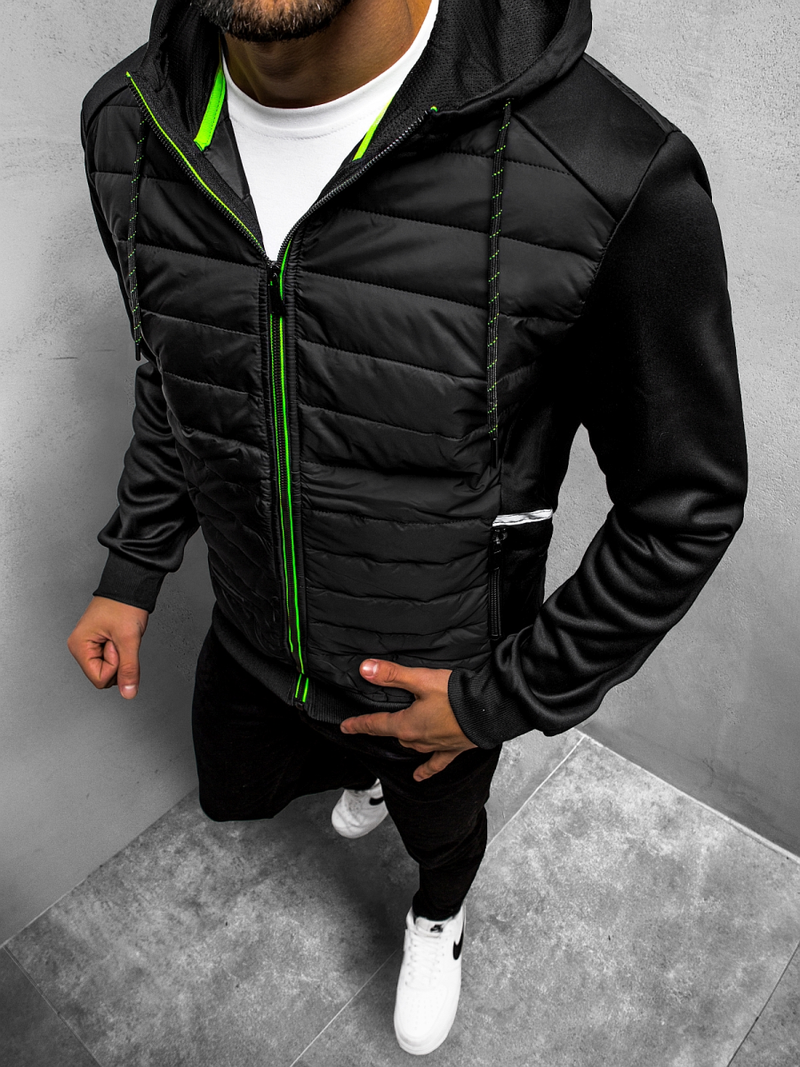 Ανδρικό μπουφάν μαύρο OZONEE JS/KS2146Z