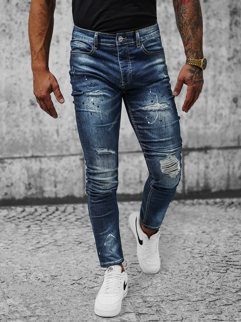 Ανδρικό τζιν παντελόνι Σκούρο μπλε OZONEE NB/MP0170BS