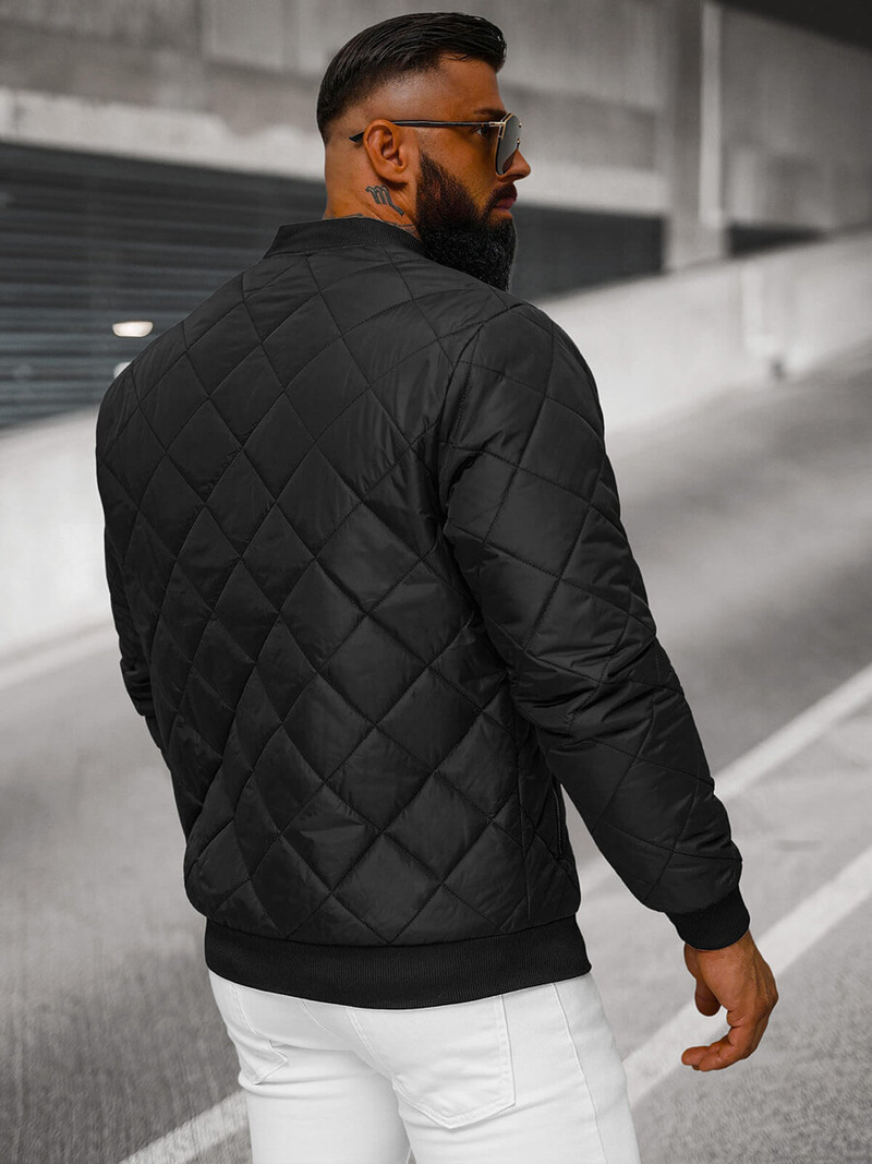 Ανδρικό μπουφάν μαύρο OZONEE JS/MY01Z