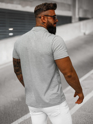 Ανδρική μπλούζα polo Γκρί OZONEE JS/8T80/2Z