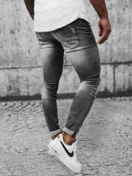 Ανδρικό τζιν παντελόνι Γκρί OZONEE NB/MP0054NZ