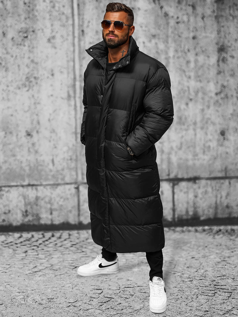 Ανδρικό χειμερινό μπουφάν μαύρο OZONEE O/M3202